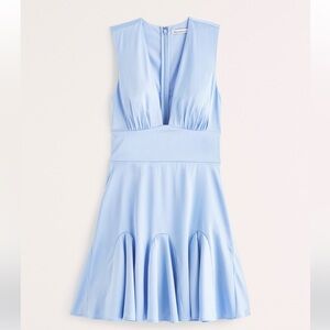 Abercrombie plunge satin mini dress